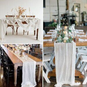 NIB set of 6 cheese cloth table runner